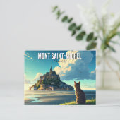 Mont Saint-Michel France Travel Postkarte (Stehend Vorderseite)