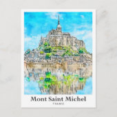 Mont Saint Michel Frankreich Besuchen Sie die Univ Postkarte (Vorderseite)