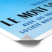 Mont Saint Michel Frankreich Jahrgang Reise Poster (Ecke)