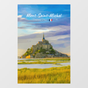 Mont-Saint-Michel, Frankreich - Mittelalterliche A Fensteraufkleber