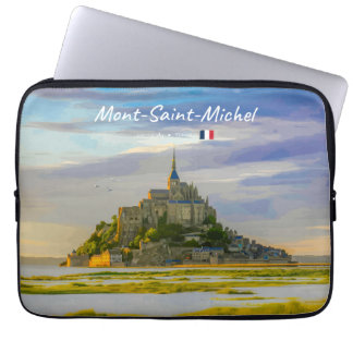 Mont-Saint-Michel, Frankreich - Mittelalterliche A Laptopschutzhülle