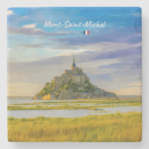 Mont-Saint-Michel, Frankreich - Mittelalterliche A Steinuntersetzer