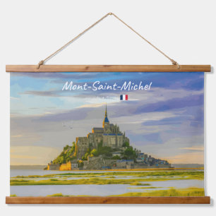 Mont-Saint-Michel, Frankreich - Mittelalterliche A Wandteppich Mit Holzrahmen