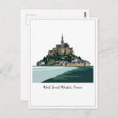 Mont Saint-Michel Frankreich Normandie Postkarte (Vorne/Hinten)