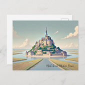 Mont Saint-Michel Frankreich Normandie Postkarte (Vorne/Hinten)