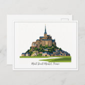 Mont Saint-Michel Frankreich Normandie Postkarte (Vorne/Hinten)