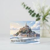 Mont Saint-Michel Frankreich Postkarte (Stehend Vorderseite)