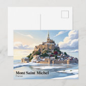 Mont Saint-Michel Frankreich Postkarte (Vorne/Hinten)