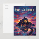 Mont Saint-Michel Frankreich Postkarte (Vorne/Hinten)