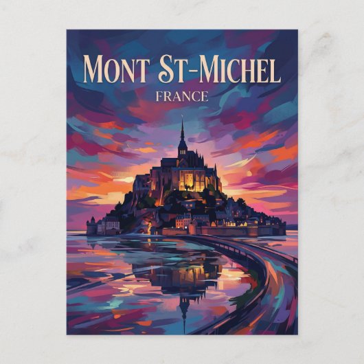 Mont Saint-Michel Frankreich Postkarte (Vorderseite)