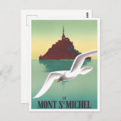 Mont Saint Michel Frankreich Weinroute Postkarte (Vorne/Hinten)