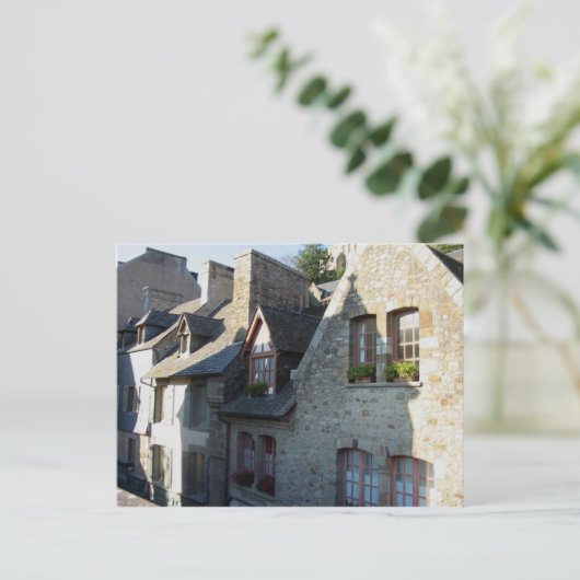 Mont-Saint-Michel. Häuser Postkarte (Stehend Vorderseite)