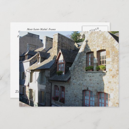 Mont-Saint-Michel. Häuser Postkarte (Vorne/Hinten)