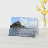 Mont-Saint-Michel High Tide, Normandie, Frankreich Karte (Gelbe Blume)