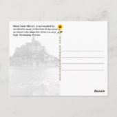 Mont-Saint-Michel High Tide, Normandie, Frankreich Postkarte (Rückseite)