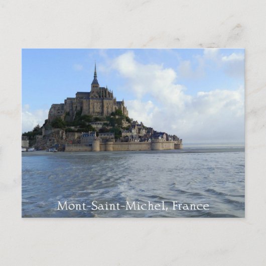 Mont-Saint-Michel High Tide, Normandie, Frankreich Postkarte (Vorderseite)