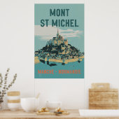 Mont Saint Michel Illustration France Poster (Küche)