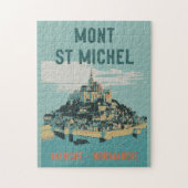 Mont Saint Michel Illustration Frankreich Puzzle (Vertikal)
