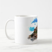 Mont Saint Michel in der Normandie, Frankreich. Kaffeetasse (Links)