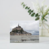 Mont-Saint-Michel Low Tide, Normandie, Frankreich Postkarte (Stehend Vorderseite)
