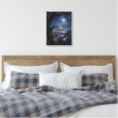 Mont Saint-Michel Moonlit Abbey Art Leinwanddruck (Insitu (Schlafzimmer))