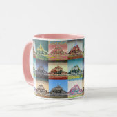 Mont Saint Michel, Normandie, France Collage Tasse (Vorderseite Links)