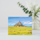 Mont-Saint-Michel, Normandie, Frankreich Postkarte (Stehend Vorderseite)