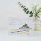 Mont Saint-Michel, Normandie, Frankreich Postkarte (Stehend Vorderseite)