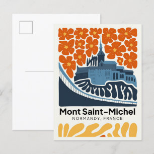 Mont Saint Michel Normandie Frankreich Reisen Postkarte