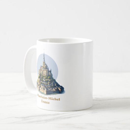Mont Saint-Michel Normandy Frankreich Kaffeetasse (Vorderseite Links)