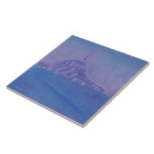 Mont Saint Michel Ölgemälde Frankreich- Fliese (Seite)