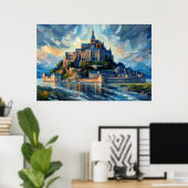 Mont-Saint-Michel Ölgemälde Poster (Heimbüro)