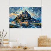 Mont-Saint-Michel Ölgemälde Poster (Küche)