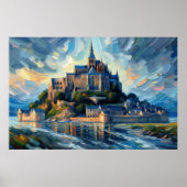 Mont-Saint-Michel Ölgemälde Poster (Vorne)