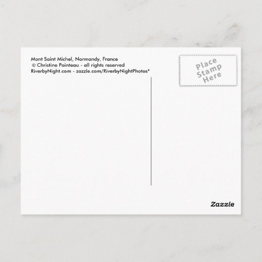 Mont Saint Michel Postkarte (Rückseite)