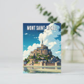 Mont Saint-Michel Postkarte (Stehend Vorderseite)