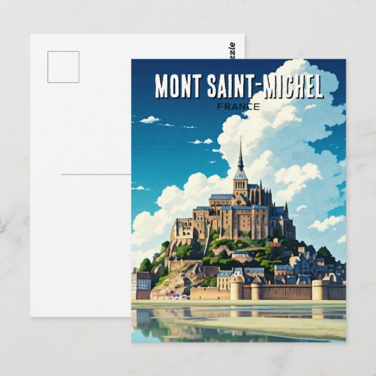 Mont Saint-Michel Postkarte (Vorne/Hinten)