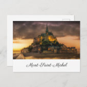 Mont-Saint-Michel Postkarte (Vorne/Hinten)
