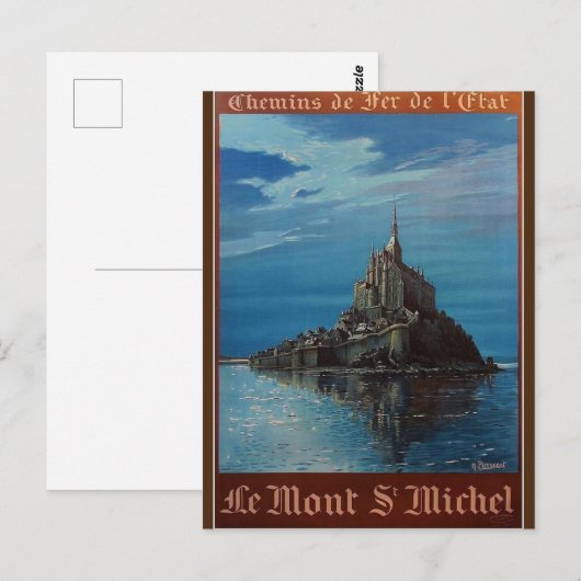 Mont-Saint-Michel Postkarte (Vorne/Hinten)