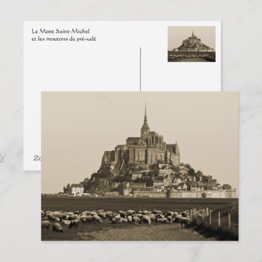 Mont Saint-Michel Postkarte (Vorne/Hinten)
