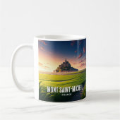 Mont Saint-Michel Sunset Postcard Kaffeetasse (Links)