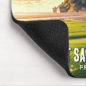 Mont Saint-Michel Sunset Postcard Mousepad (Ecke)