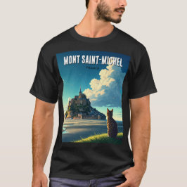 Mont Saint-Michel Travel Cat T - Shirt