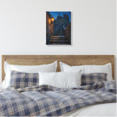 Mont Saint-Michel Twilight Lantern Art Leinwanddruck (Insitu (Schlafzimmer))