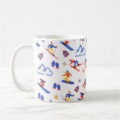 Mont Sainte Anne Quebec Ski Snowboardmuster Kaffeetasse (Links)