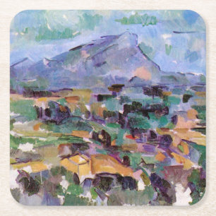 Mont Sainte-Victoire, Paul Cezanne Rechteckiger Pappuntersetzer