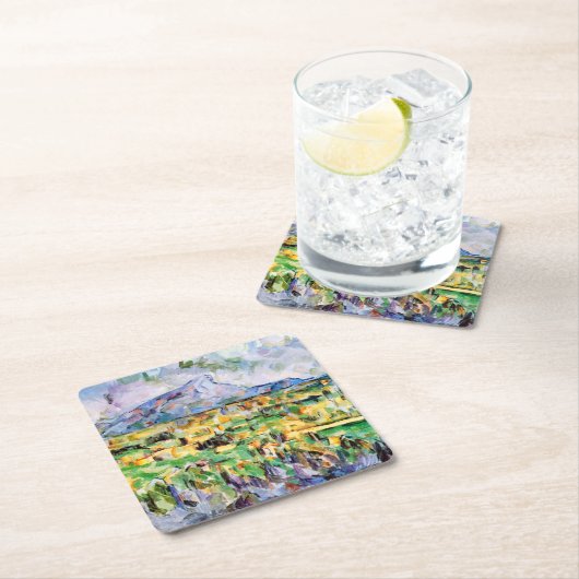 Mont Sainte-Victoire, Paul Cezanne Rechteckiger Pappuntersetzer (Vor Ort)