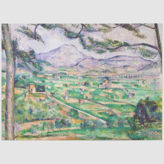 Mont Sainte-Victoire, Paul Cezanne Seidenpapier (Vorderseite)