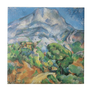 Mont Sainte Victoire über Tholonet, Paul Cezanne Fliese