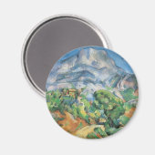 Mont Sainte Victoire über Tholonet, Paul Cezanne Magnet (Vorderseite/Rückseite)